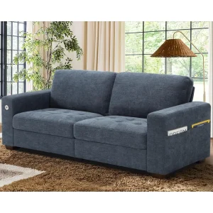 Sofas for Living Room, Chenille Loveseat Couch Set, - 3 Seater Sofa, USB Charging, Removable Sofa Cover,