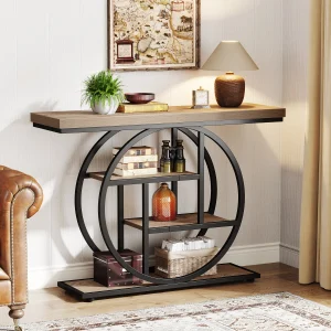 41.3-Inch Industrial Sofa Table for Living Room